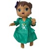 Doll Clothes Superstore Emerald Green Dress Fits12 Inch Baby Alive And Little Baby Dolls - 3 of 4