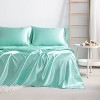 3/4 Pieces Satin Bed Sheet Set, Silky Cooling Soft Sheet Set - NTBAY - 2 of 4