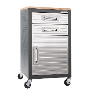 Seville Classics UltraHD 2-Drawer Rolling Cabinet, 20" x 18" x 34.7" - 1 of 4