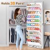 End Shoe Clutter: 10-Tier Over-Door Organizer Holds 30+ Pairs - Clear Pockets for Easy Viewing, Ideal Storage for Large Families - 2 of 4