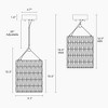 LNC Brusmogan 1-Lights 9.1" Luxury and Glam Integrated LED Mini Crystal Pendant Lightss, Gold - 3 of 4