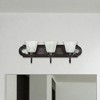 Sunset Lighting 3-Light Vanity Faux Alabaster Glass,  Oil Bronze Finish - 2 of 3