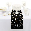Big Dot of Happiness Adult 30th Birthday - Gold - Petite Birthday Party Paper Table Runner - 12 x 60 inches - 2 of 4