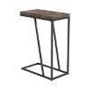 Syemin End Tables C-Shaped End Table, Small Side Table for Couch, Sofa Table with Metal Frame, Nightstand, Slide Couch Table, Brown, 10"*18"*25" - 2 of 4