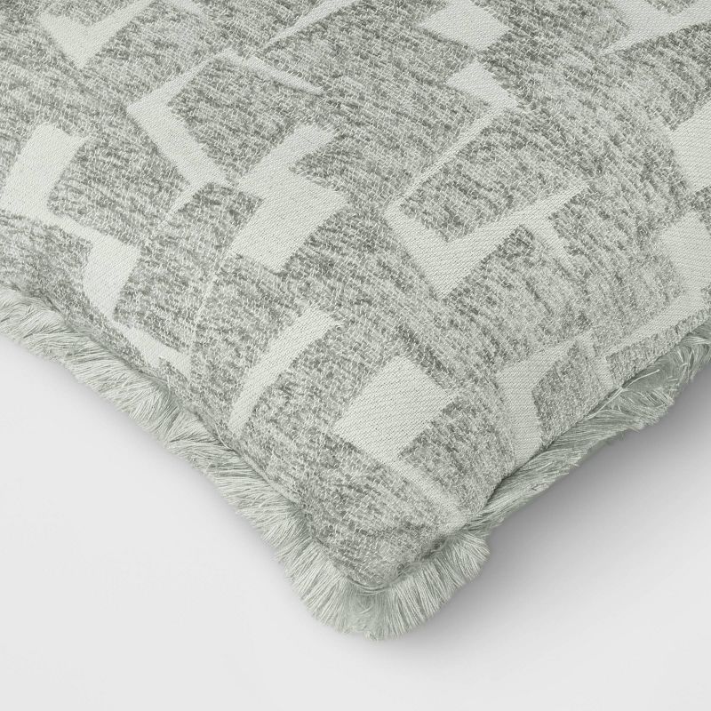 Geometric Patterned Cut Velvet Cotton Blend Square Throw Pillow - Threshold™, 5 of 8