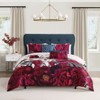 Bebejan Burgundy Branches 100% Cotton 5 Piece Reversible Comforter Set - 2 of 4