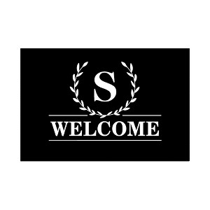 Personalization Mall Laurel Wreath Personalized Letter Doormat - 18" x 27" - 1 of 1