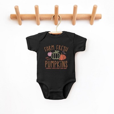 The Juniper Shop Colorful Farm Fresh Pumpkins Baby Bodysuit