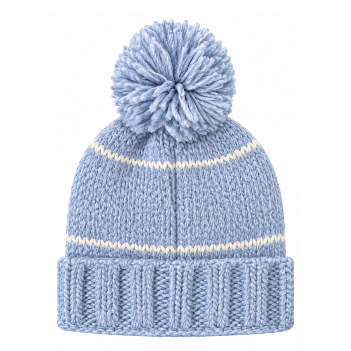 Bits & Bows Boys' Big Bro Bobble Hat, Blue - thumbnail 3