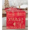 Saro Lifestyle Christmas Runner, Red, 16" x 72" - 3 of 3