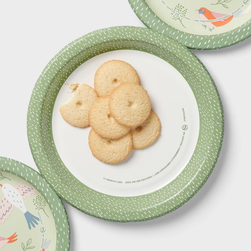 Disposable Plate 10&#34; - Green Dot - 24ct - up &#38; up&#8482;, 2 of 4