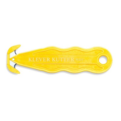 Klever Innovations Klever Kutter PLUS 5-1/4" Safety Cutter Yellow 10/Pack (PLS-100Y)