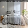Sapphtopaz Bedding Set Duvet Cover Set Tufted Chenille Cotton with Stripes Printing 3 Piece 1 Cover, 2 Pillow Shams - 3 of 4