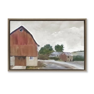Stupell Industries Grace Farm Barn View Floating Frame Canvas Art - 1 of 4