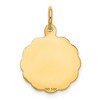Black Bow Jewelry 14k Yellow Gold 20th Anniversary Circle Charm or Pendant, 15mm - 3 of 4