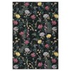 Modern Washable Area Rug for Living Room, Floral Pattern Floor Rug with Non Slip Backing, Low Pile Floor Carpet for Living Room Office - 2 of 4