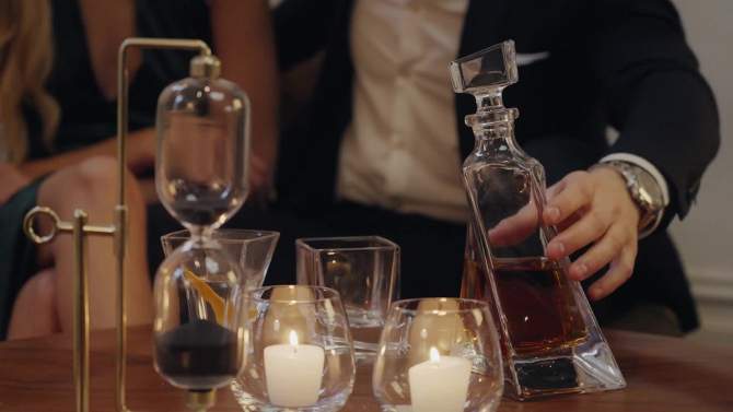 JoyJolt Carre Square Scotch Glasses - Set of 4 Whiskey Glass - 10-Oz, 2 of 11, play video