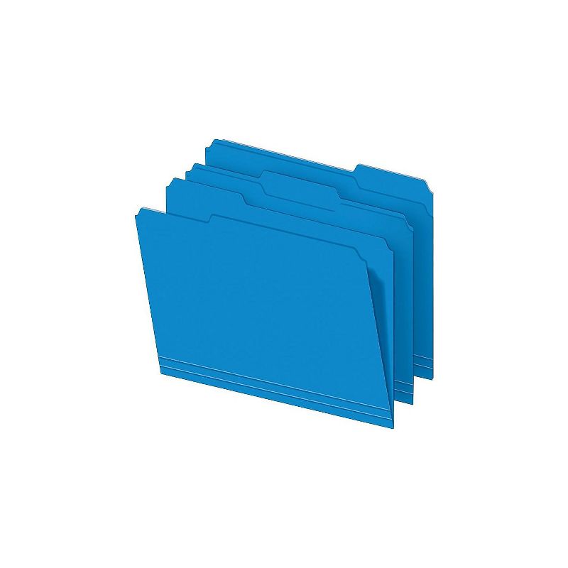 Staples Colored Top-Tab File Folders 3 Tab Assorted Colors Letter Size 24/PK TR285130/285130, 4 of 8