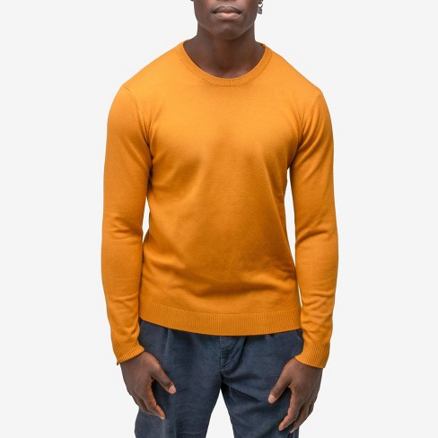 X RAY Men s Basic Crewneck Sweater in MUSTARD Size L