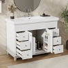 Christopher Knight Home Aubin 48" Bathroom Vanity with Resin Sink, and Soft-Close 6 Drawers & Double Doors - 2 of 4