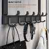 LunaLulinlk Over The Door Hooks for Hanging,Heavy Duty Hanger Holder for Hanging with 5 Dual Hooks,Over The Door Hanger Hook Fits 1-3/4" Thick Door - 3 of 4