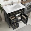 KIGFTSOD 30" Bathroom Vanity with Sink, Bathroom Vanity Cabinet with One Flip Drawer and Two Drawers, Adjustable Shelf - 3 of 4