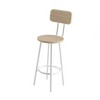 Kumasinova 3-Piece Counter Height Dining Set, Round Bar Table Set, Small Dining Table with 2 Stools for 2, Kitchen Table Set with Metal Frame - 4 of 4