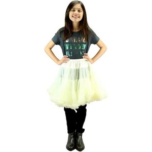 Malco Modes Women’s Luxury Double Layered Petticoat – Natural Beige Crinoline Underskirt - 1 of 4