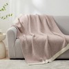 Snuggle Sac Soft Reversible Throw Blanket Knitted Blanket Cozy Bedding Blankets - 3 of 4