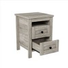 Farmhouse Nightstand With 2 Drawers And Top Open Cubby, Free Standing Bedroom Bedside Table With Legs Support, Wooden Storage End Table Home Furniture - 4 of 4