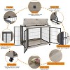 Acekool Furniture Dog Crate - Mobile Side Table Kennel with Lift Top & Wheels - 4 of 4