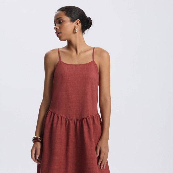 Vestido midi de talle bajo de mujer - A New Day™ óxido 6