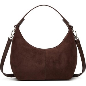 Suede Crescent Bag Women Retro Suede Slouchy Bag Fall Work Handbag Shoulder Bag - 1 of 4