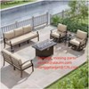 ALAULM Aluminum Patio Furniture Set Modern Metal Outdoor Conversation Sets w/45in Propane Fire Pit Table, Swivel Rocking Chairs w/5.1 Inch Cushion - 4 of 4