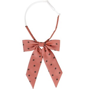 Elerevyo Women's Polka Dots Adjustable Neckwear Pre-tied Ribbon Bow Ties - 1 of 4