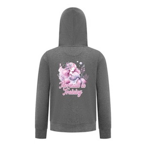 Everyday Kids Mermaid Collection Mermaid in Training Girls Zip Up Hoodie – Cute Mermaid Graphic Sweatshirt - 1 of 4