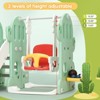 7 in 1 Toddler Slide and Swing Set, Kids Freestanding Slide Climber with Adjustable Swing and Basketball Hoop - 4 of 4