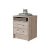 NicBex Nightstand 2 Drawers Bedside Table with Concealed Shelf Modern End Table for Living Room, Bedroom, Study - 3 of 4