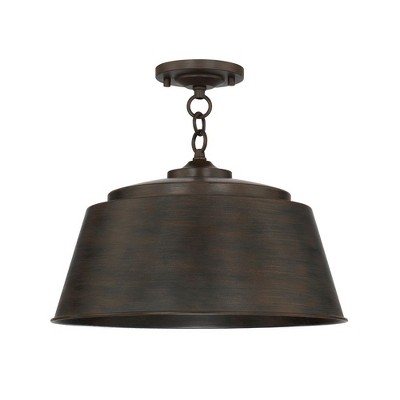 Capital Lighting Tybee 1 - Light Semi-Flush Mount in  Nordic Grey