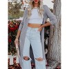 Womens Cardigan Knee Length Ribbed Open Front Cardigan Lightweight Sweater Jacket - 4 of 4