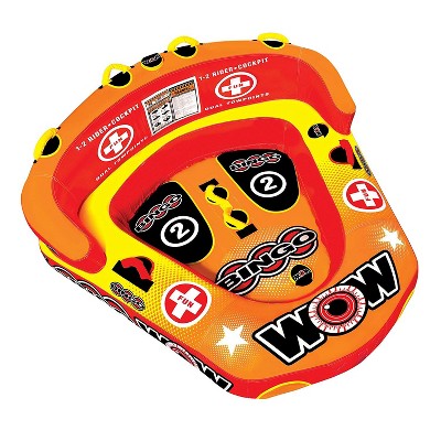 Wow Bingo 2 Inflatable 2 Person Seating Ride Cockpit Towable Water Sports Tube