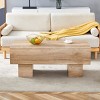 43.3" Modern Rectangular Coffee Table,Sturdy Wood Grain Marble Texture MDF Large Center Table for Living Room or Apartment-Baofuwish - 3 of 4
