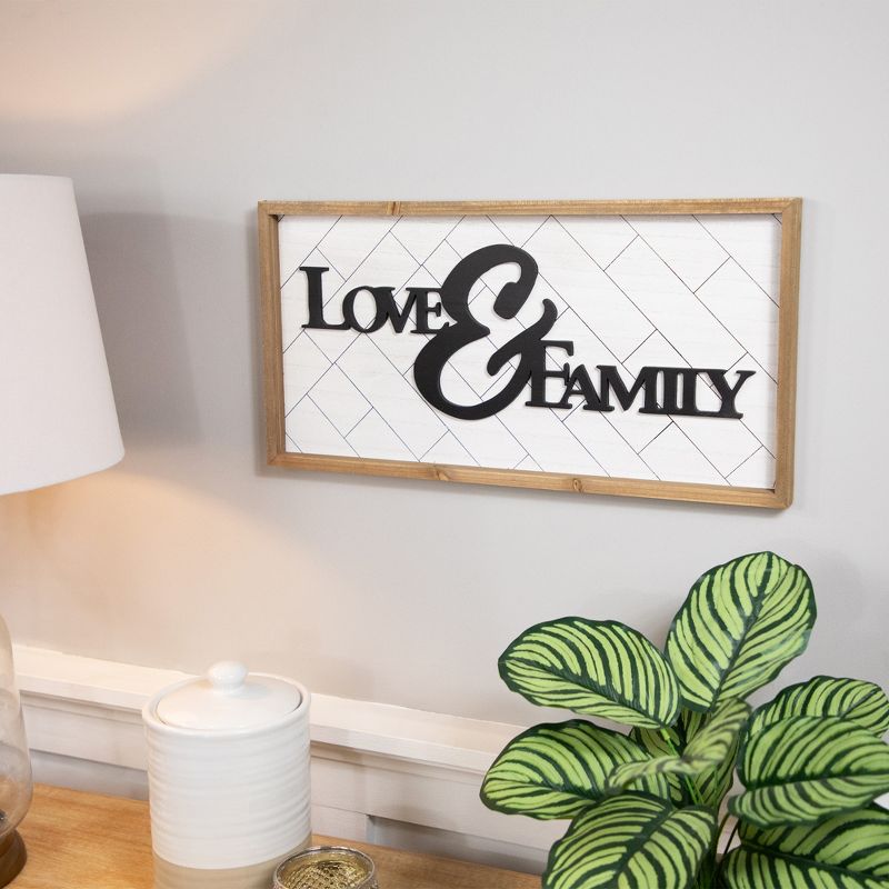 Northlight Love and Family Wooden Framed Wall Art - 19.5", 3 of 9