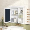 NicBex Wall Mounted Bathroom Storage Cabinet,30'' x28'' Medicine Cabinet with Mirror and 3 Shelves for Bathroom - 2 of 4