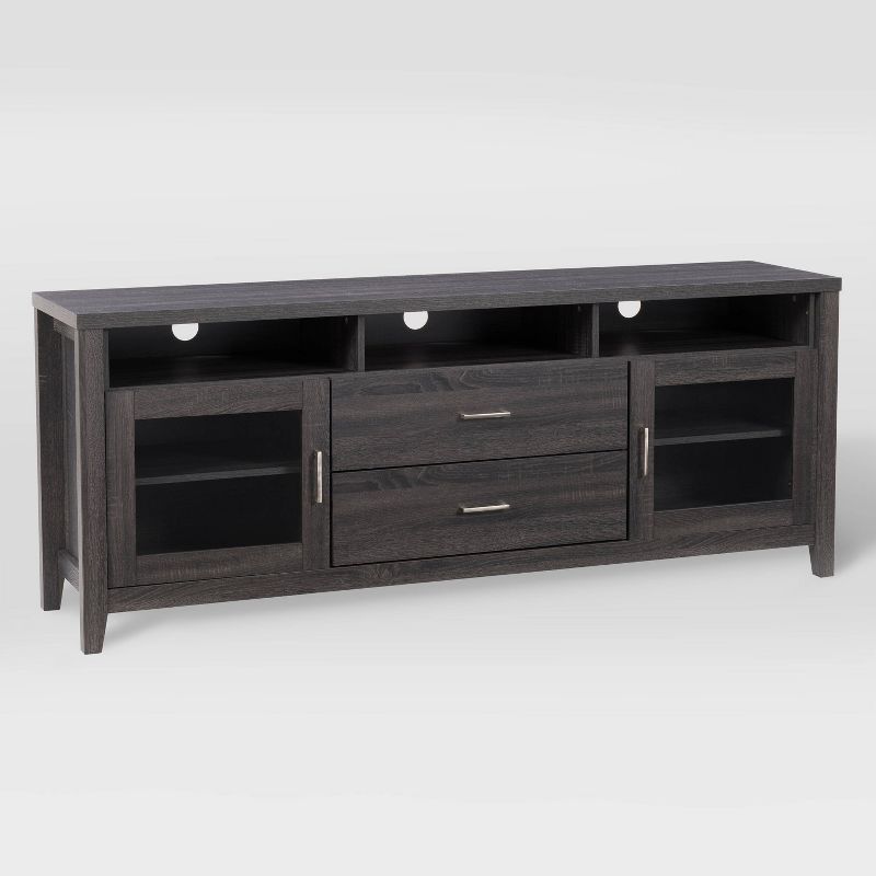 Hollywood Cabinet with Drawers TV Stand for TVs up to 80&#34; Dark Gray - CorLiving, 3 of 13