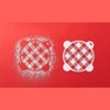 Talisman Designs Multi-Use Baking Stencils, Plaid Design, Set of 4 sizes, 3.5 inch, 5 inch, 8 inch, & 10 inch, White - 2 of 3