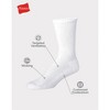 Men's Big & Tall Hanes Premium Performance Cushioned Crew Socks 6pk - 4 of 4