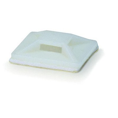 Monoprice Cable Tie Mounts - 20x20mm - White | 100 Pcs/Pack