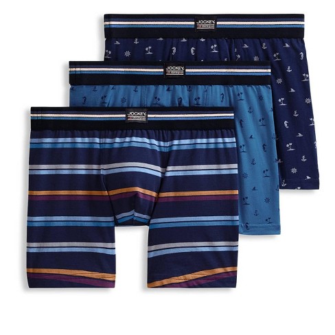 Jockey® ActiveStretch™ Long Leg Boxer Brief - Mid Navy, S / 3 pk