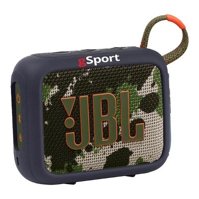 JBL Go 4 Ultra Portable Bluetooth Speaker Bundle with gSport Silicone Sleeve (Camo)